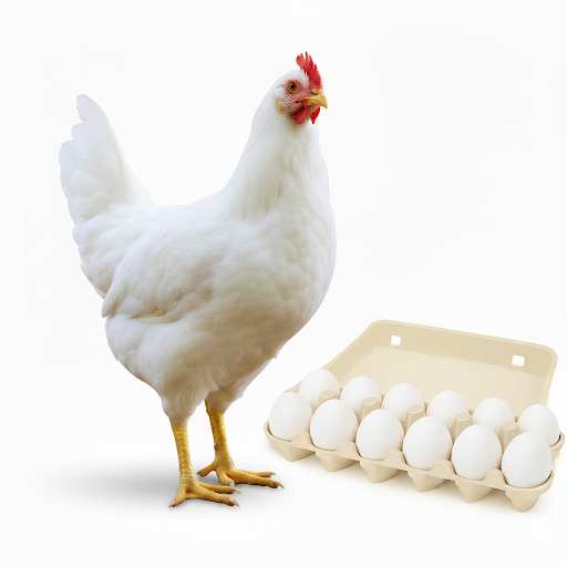 Organic Leghorn Chicken Double Yolk Egg (Dozen)